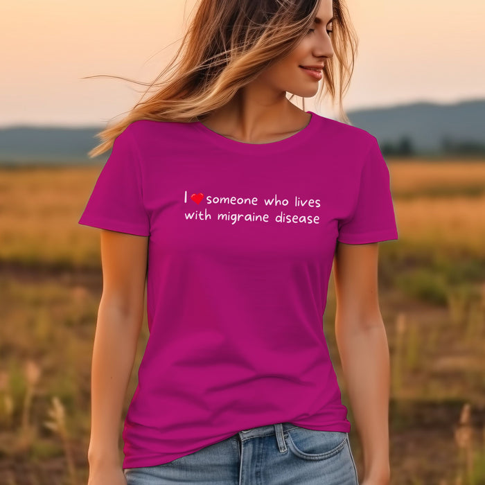 I love someone who lives with migraine - Unisex Soft Jersey Short Sleeve Tee